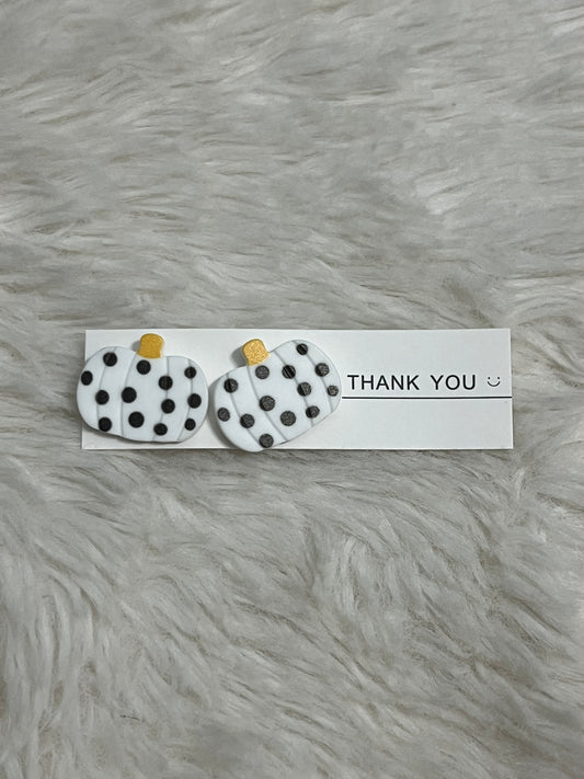 Animal Print Pumpkin Earrings