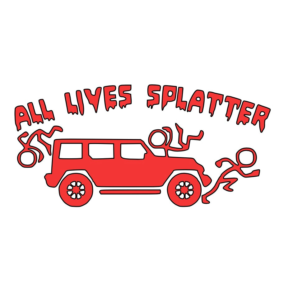All Lives Splatter Car Decal