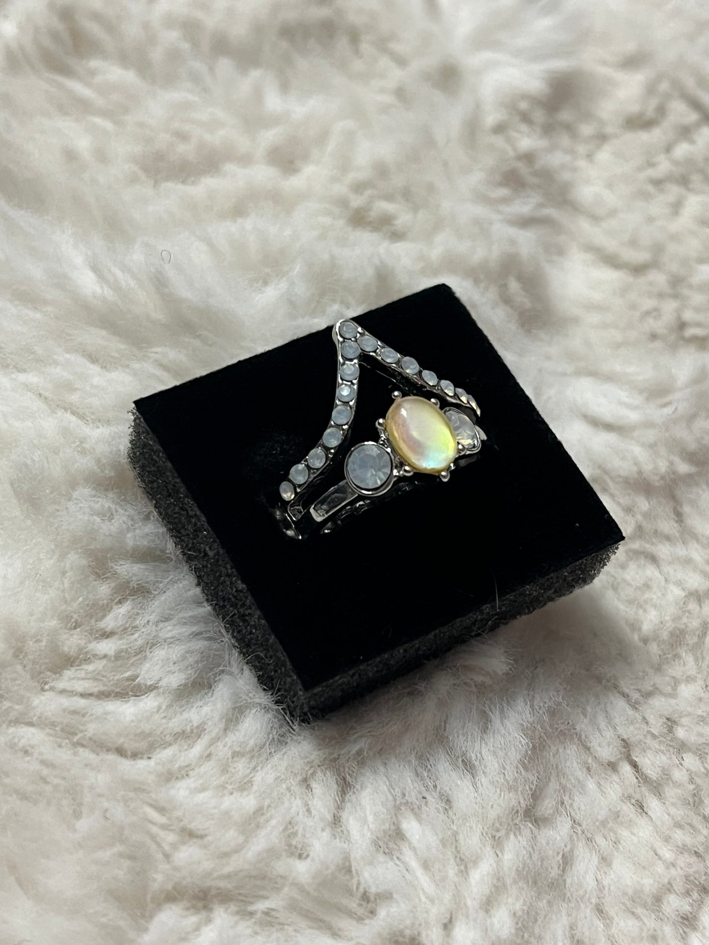 Moonlit Halo Ring