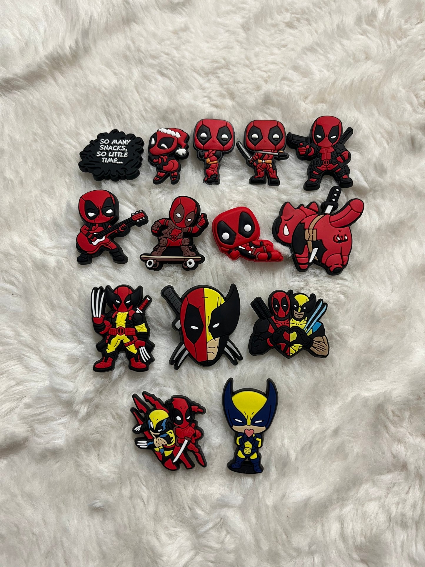 Deadpool and Wolverine Croc Charms