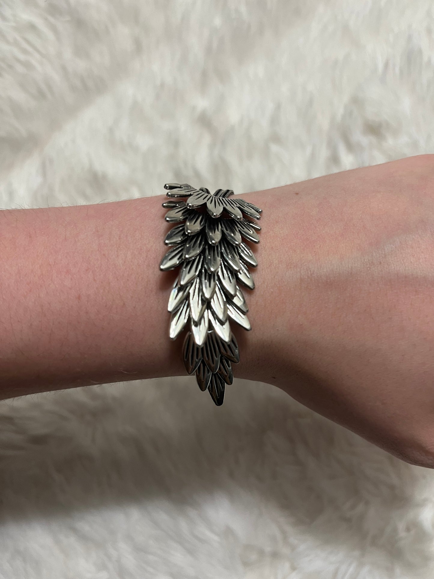 Silver Winged Grace Bracelet