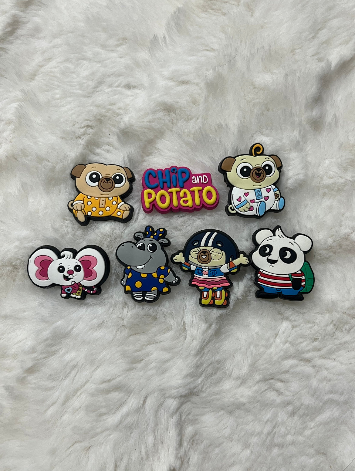 Chip and Potato Shoe Charms