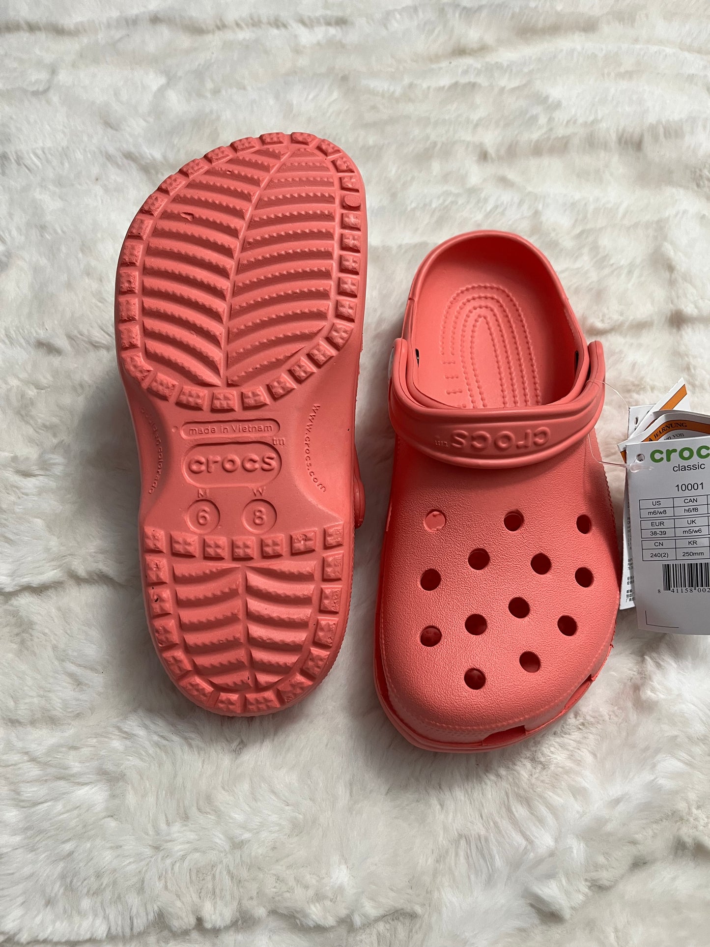 Peach Crocs