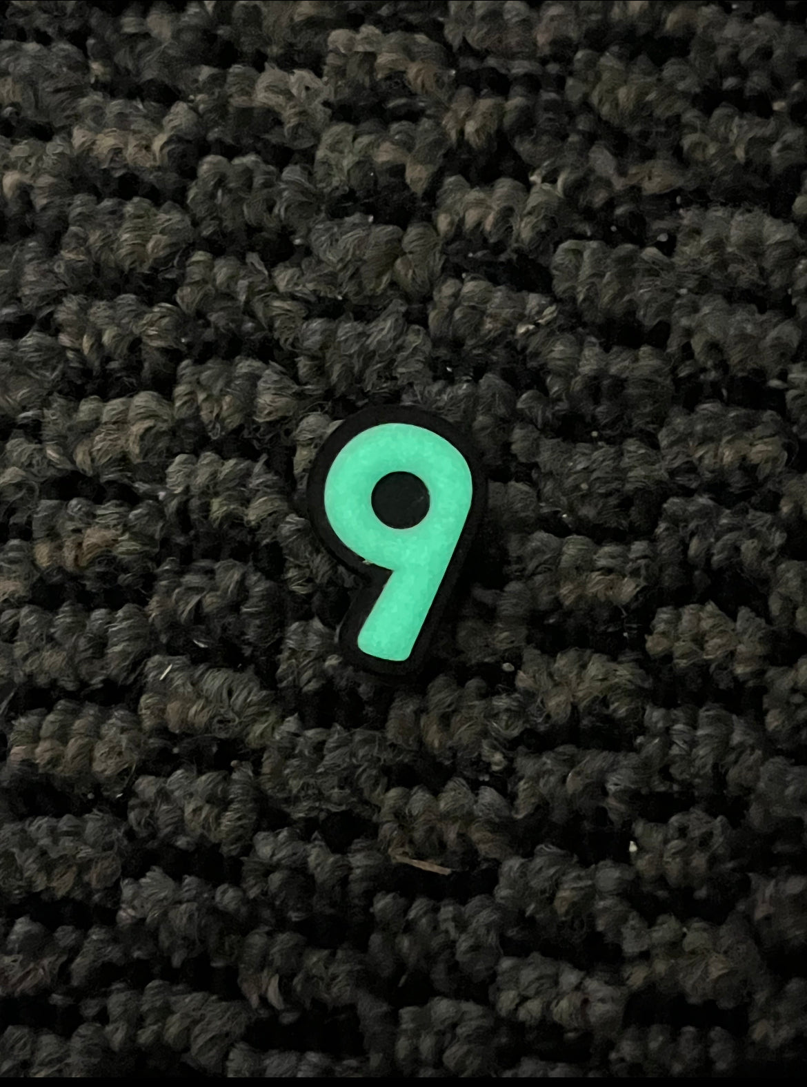 Glow in the Dark Number Croc Charms