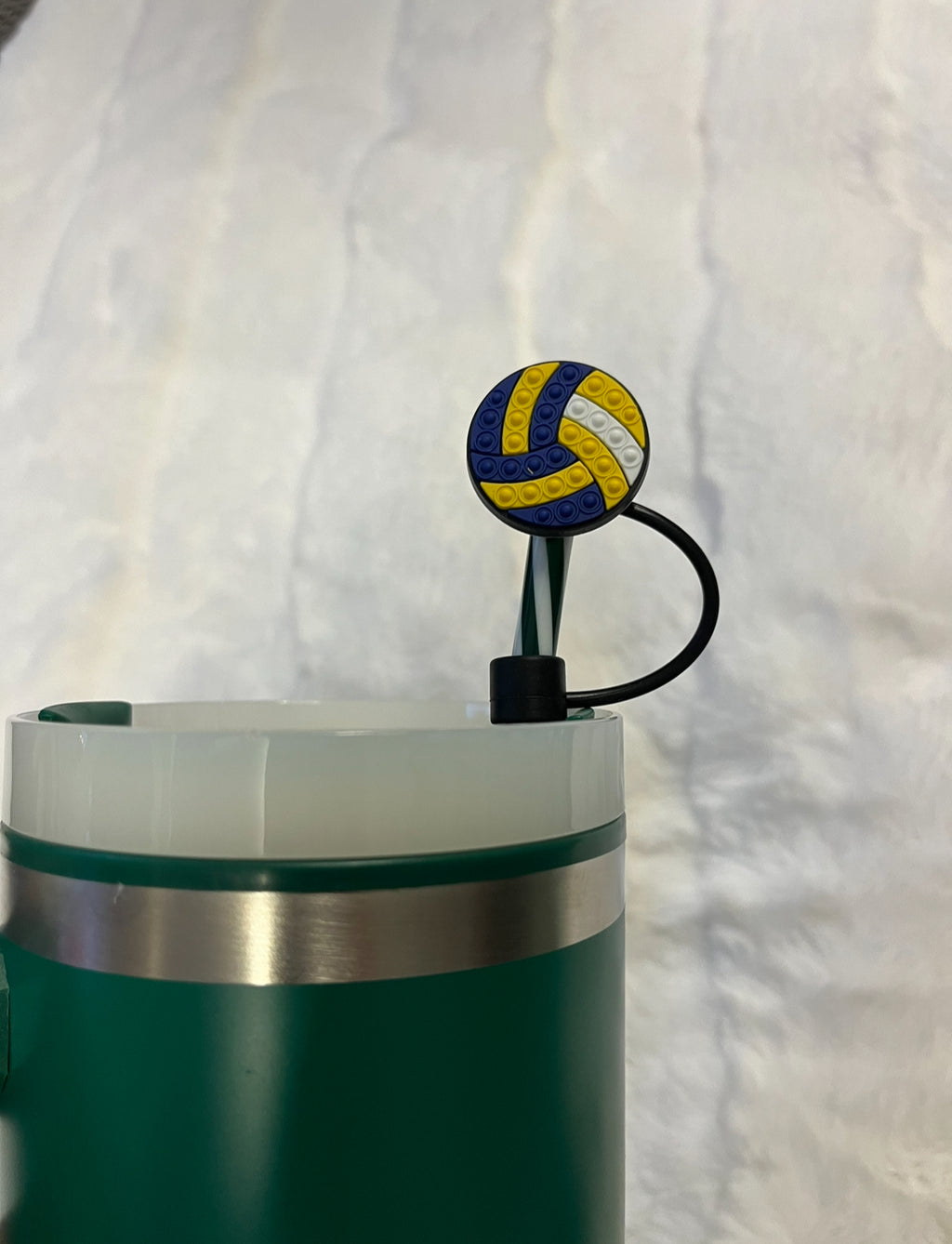Volleyball Straw Topper