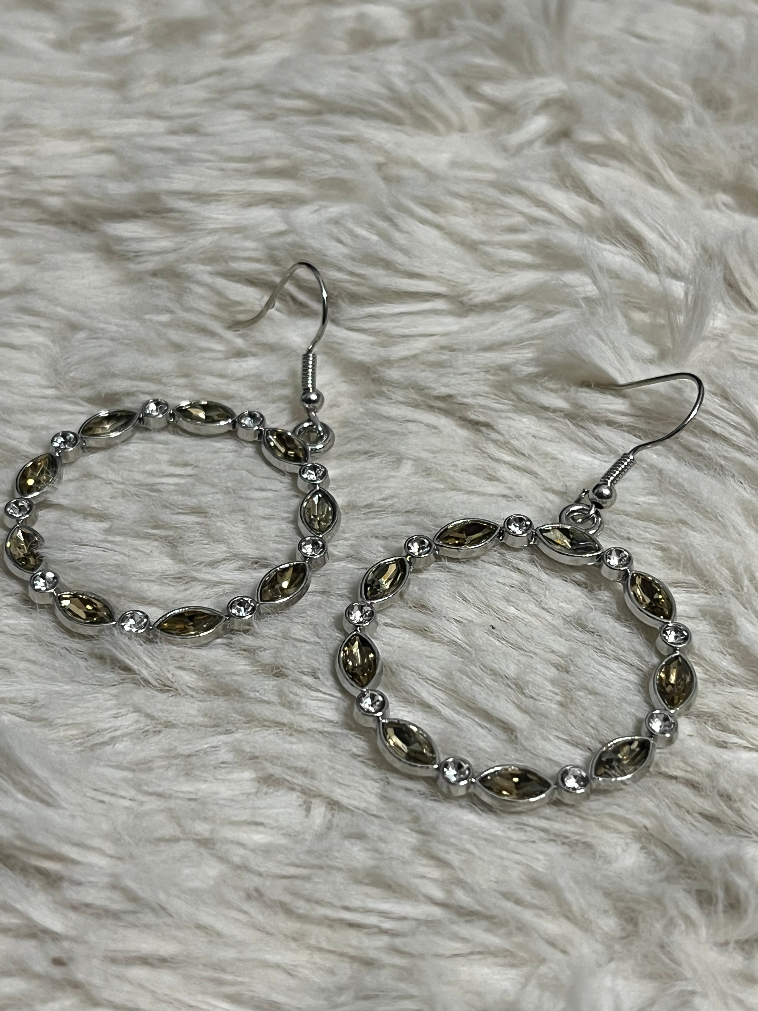 Crystal Circlets Paparazzi Earrings