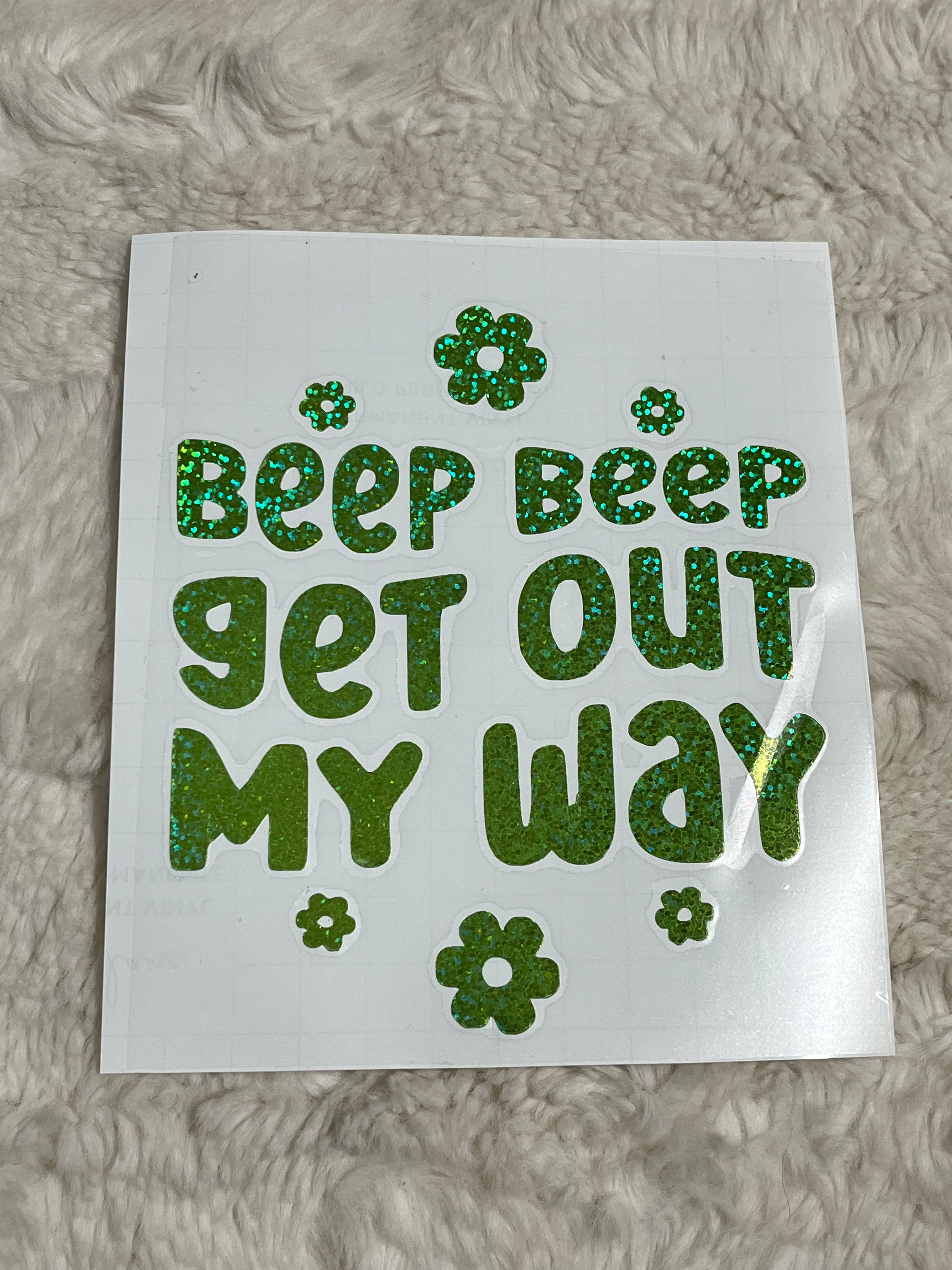 Beep Beep Car Decal