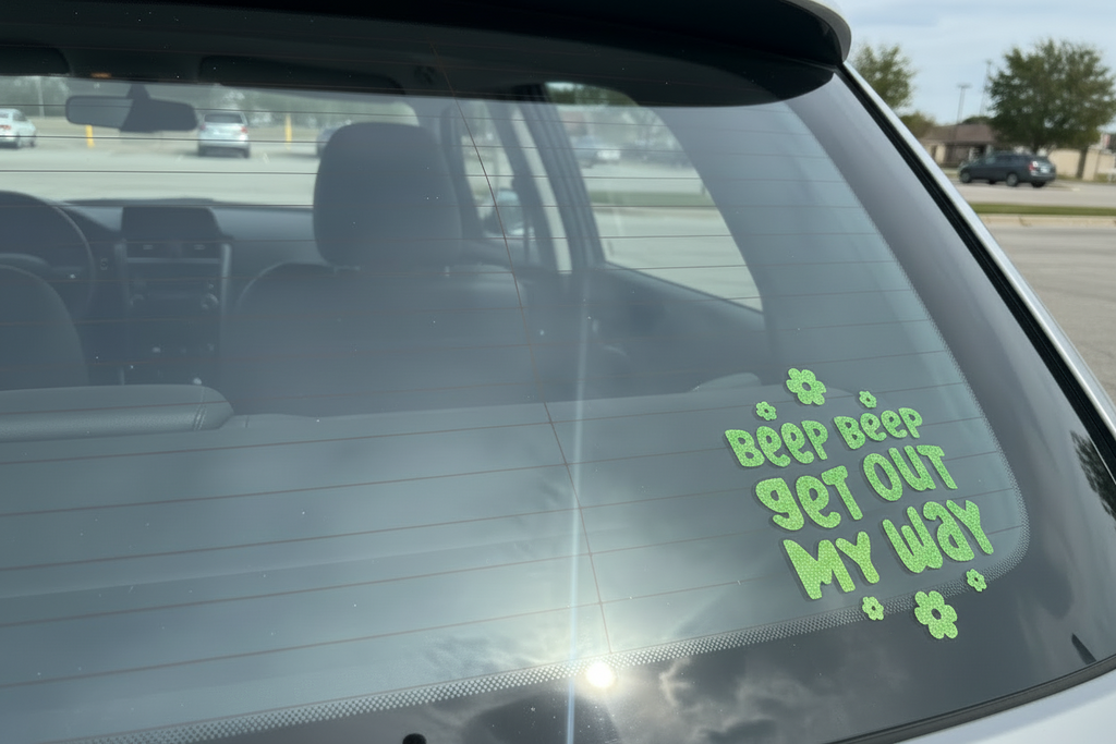 Beep Beep Car Decal