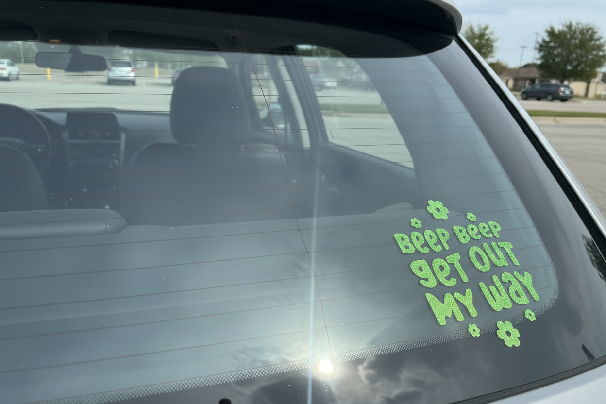 Beep Beep Car Decal