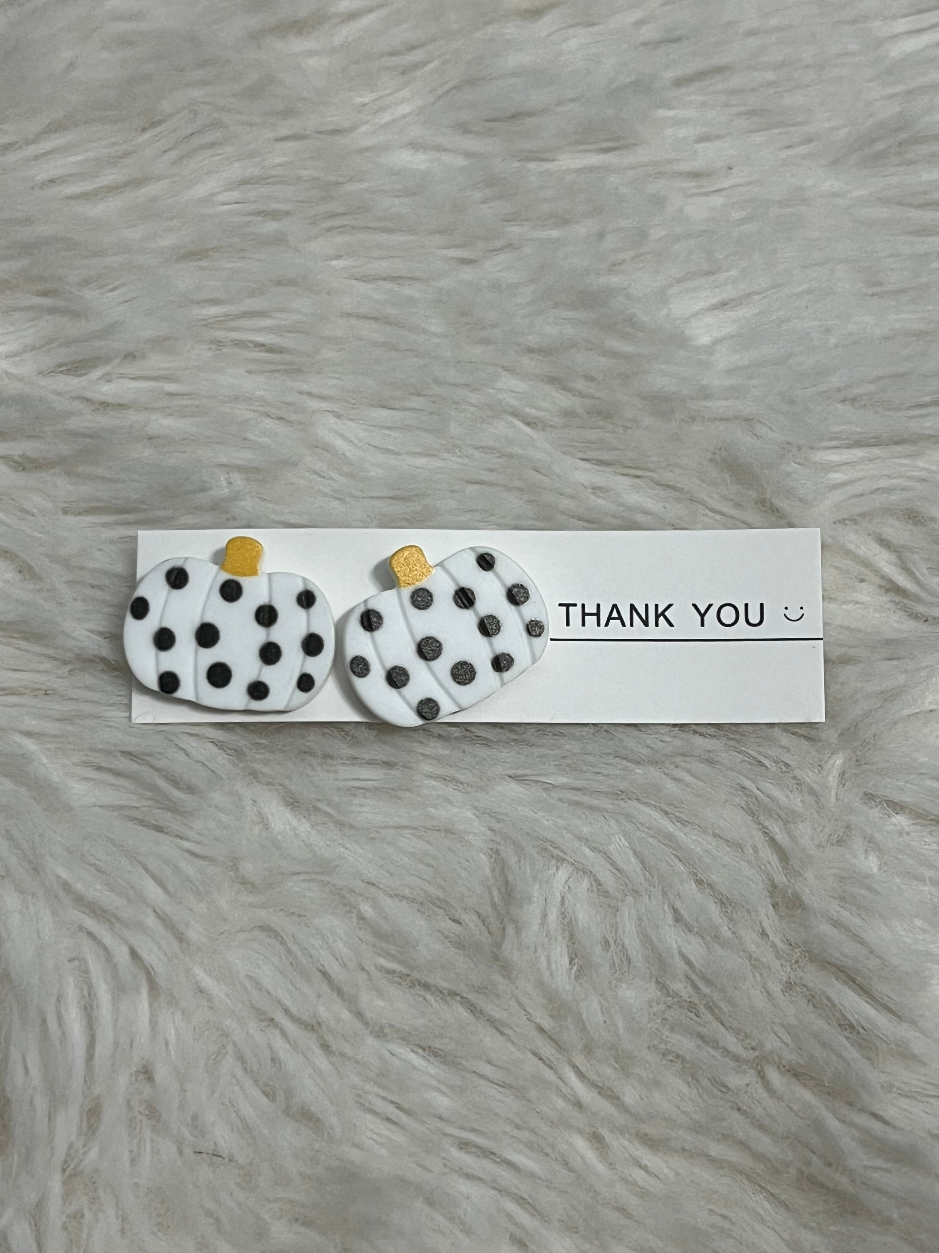 Animal Print Pumpkin Earrings