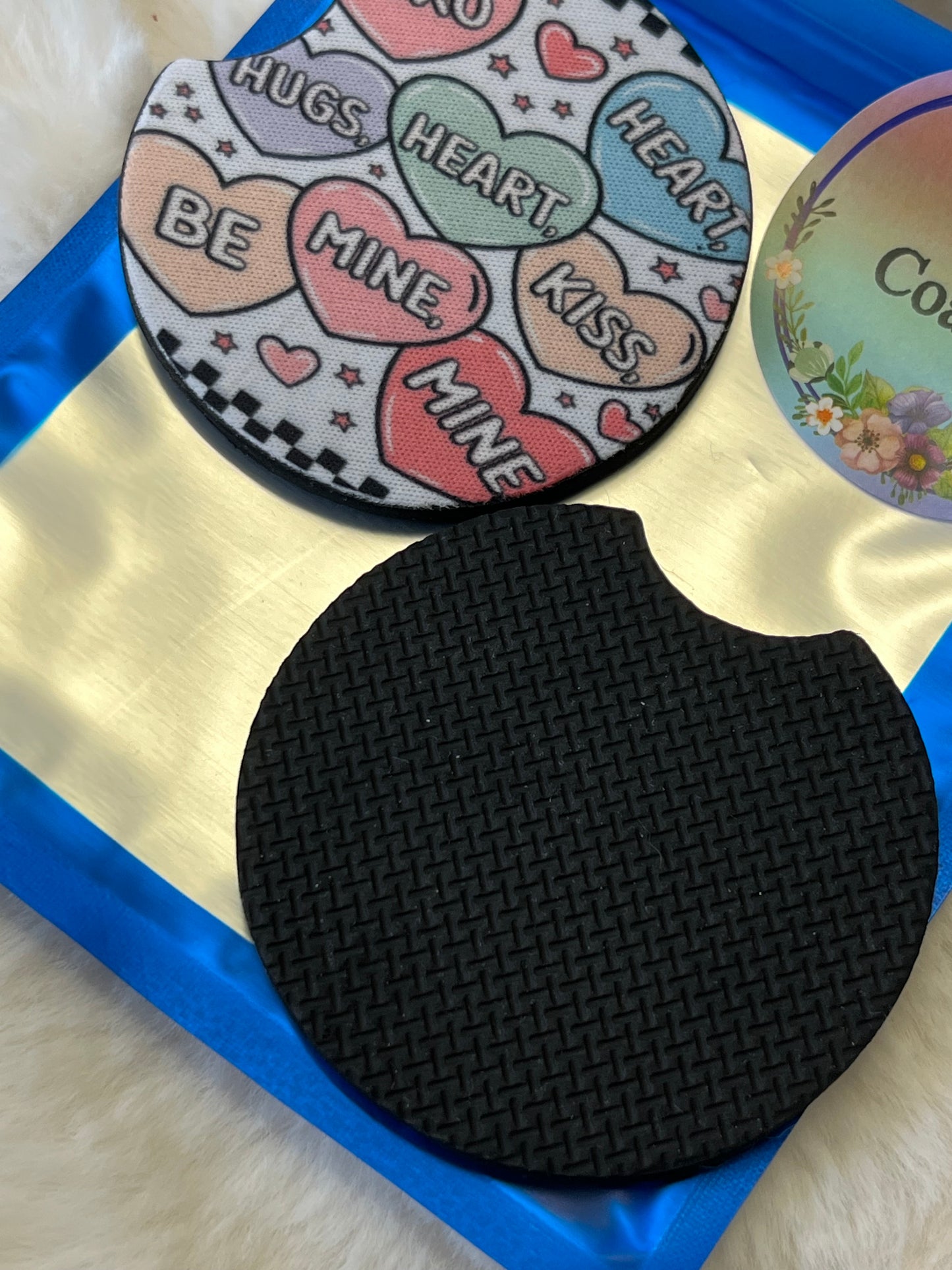Conversation Heart Vehicle Coaster Set