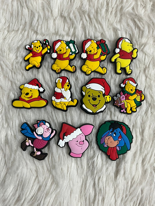 Winnie the Pooh (Christmas) Shoe Charms