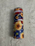 American Flag Sunflower Tumbler