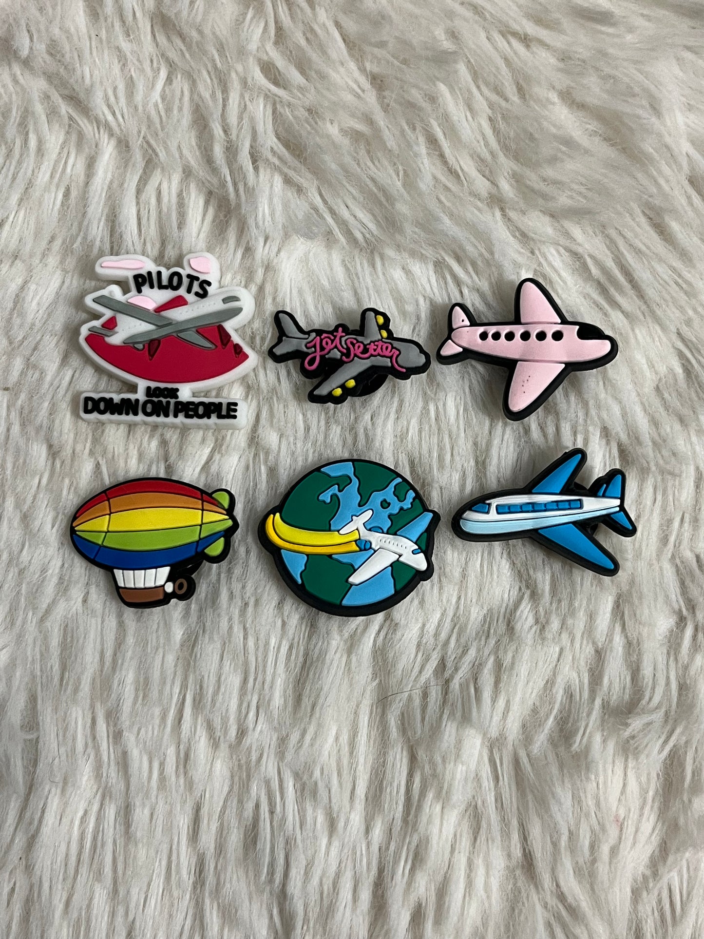 Air Travel Shoe Charms
