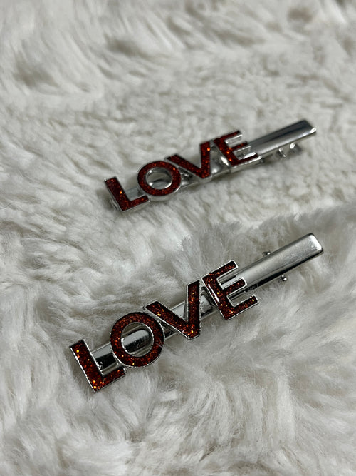 Adored Adornment Red Paparazzi Hair Clip