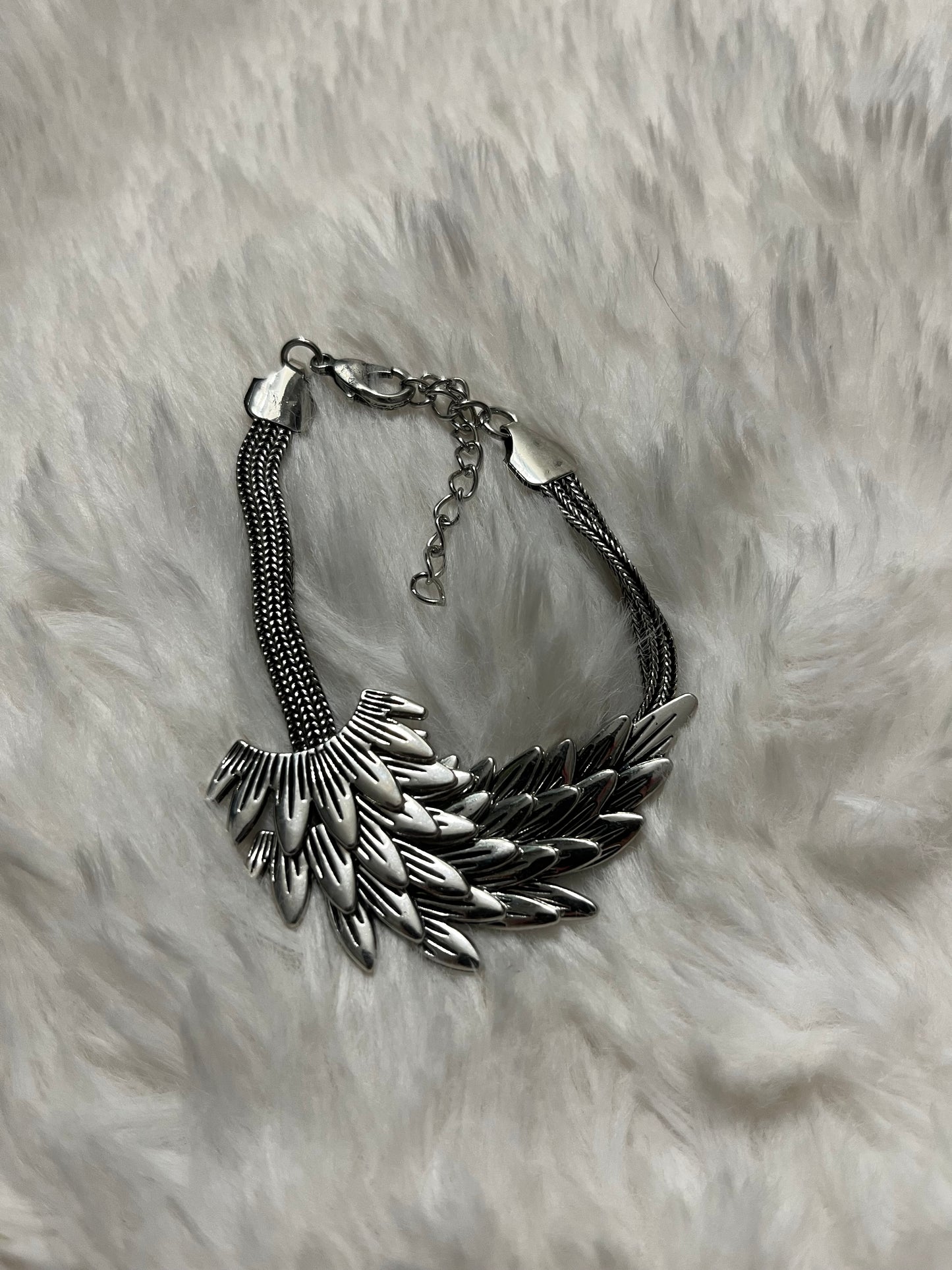 Silver Winged Grace Bracelet