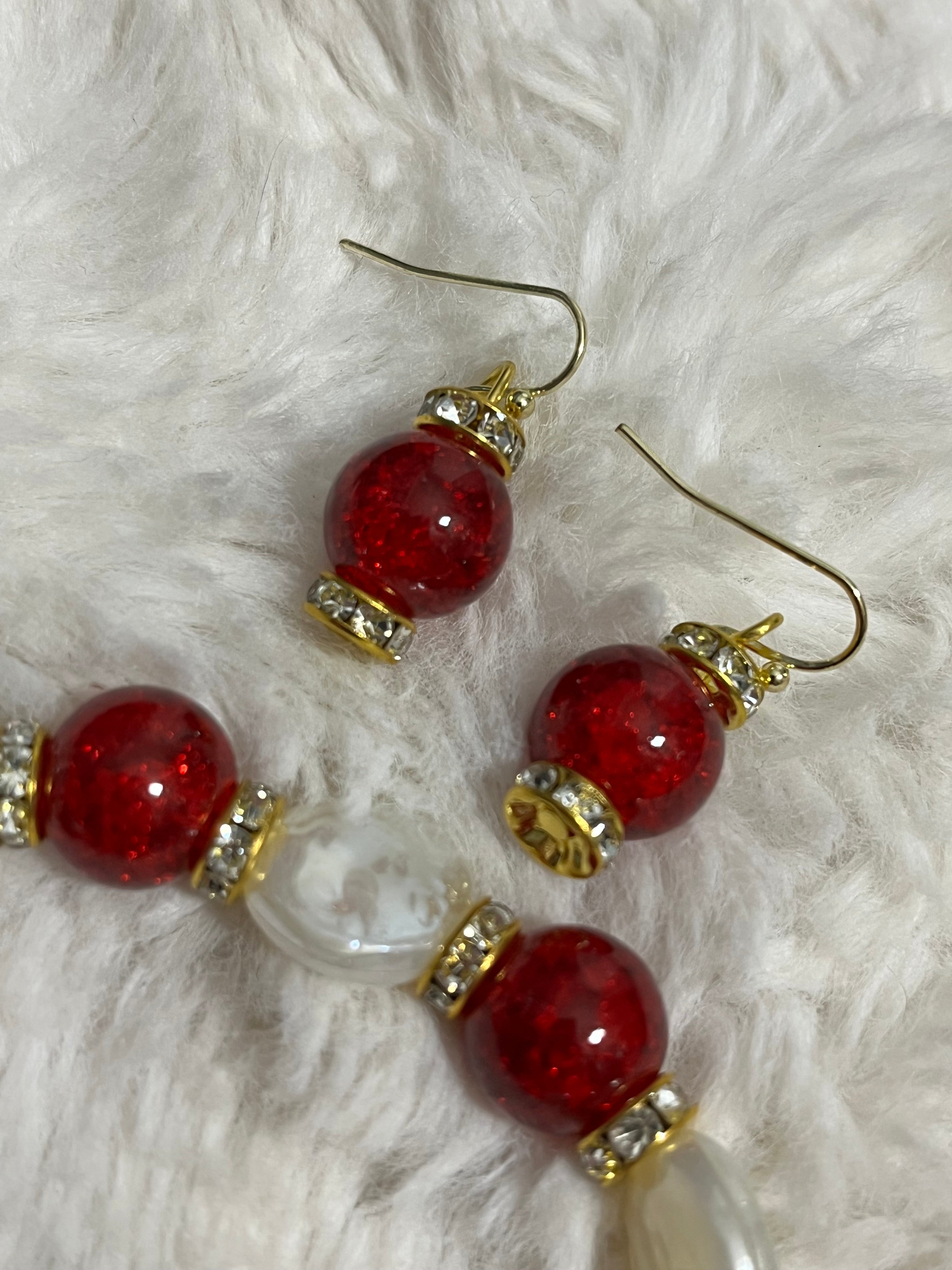 Frosted Amber Halo Bracelet Set