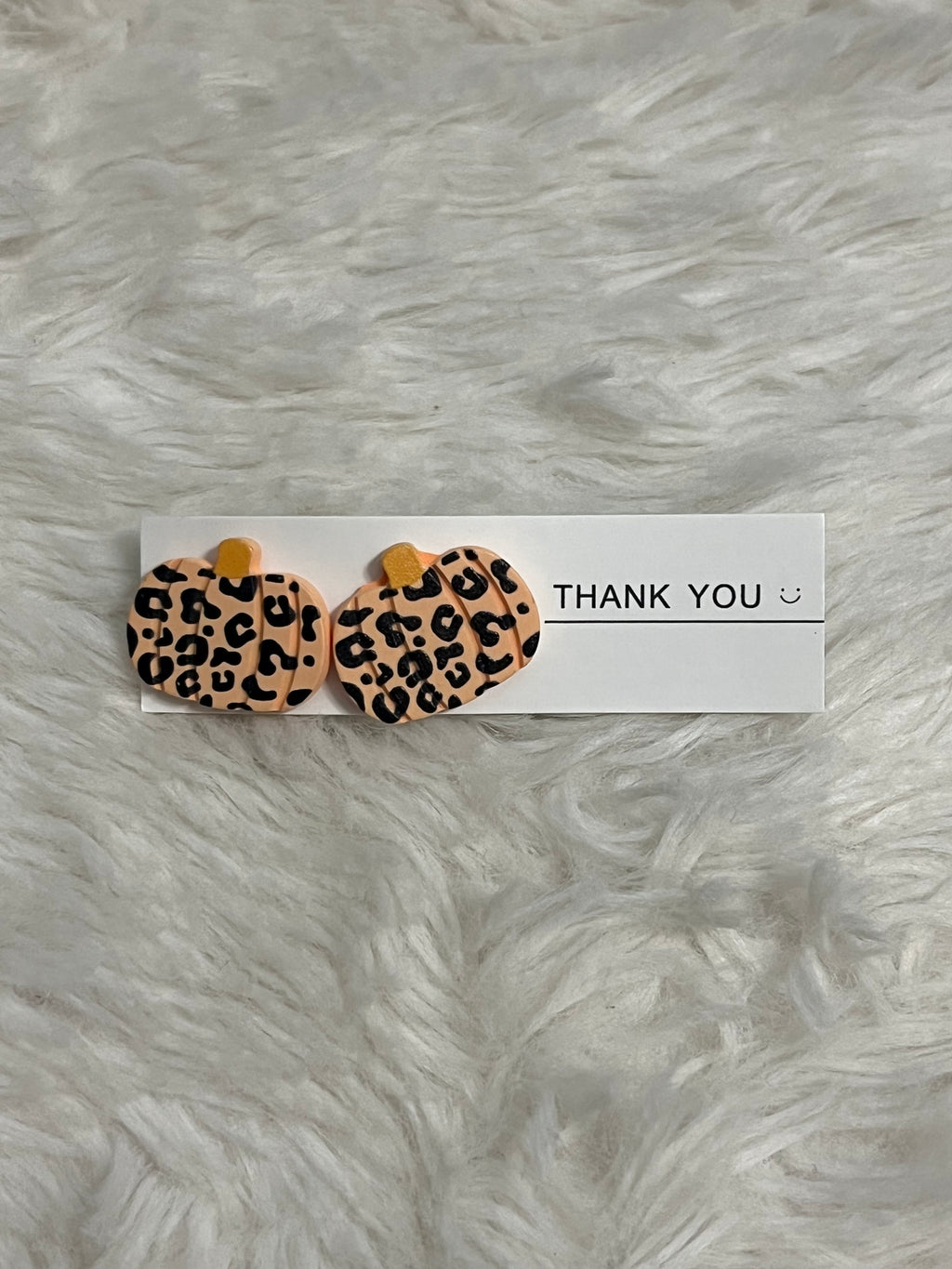 Animal Print Pumpkin Earrings