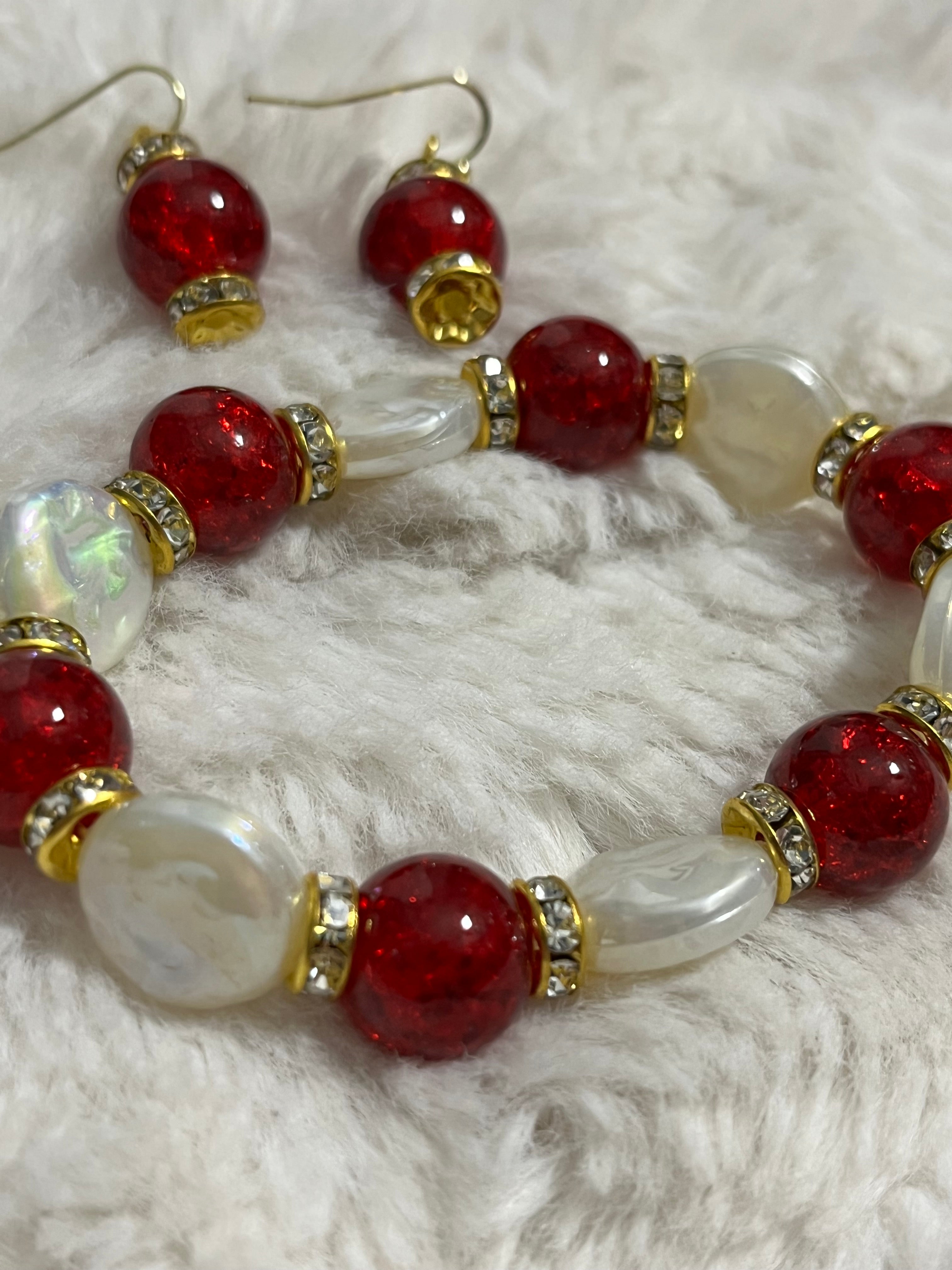 Frosted Amber Halo Bracelet Set