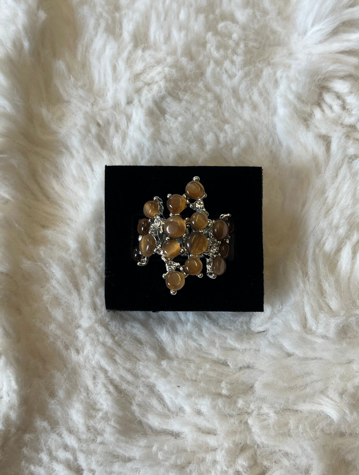 Crimson Cluster Ring