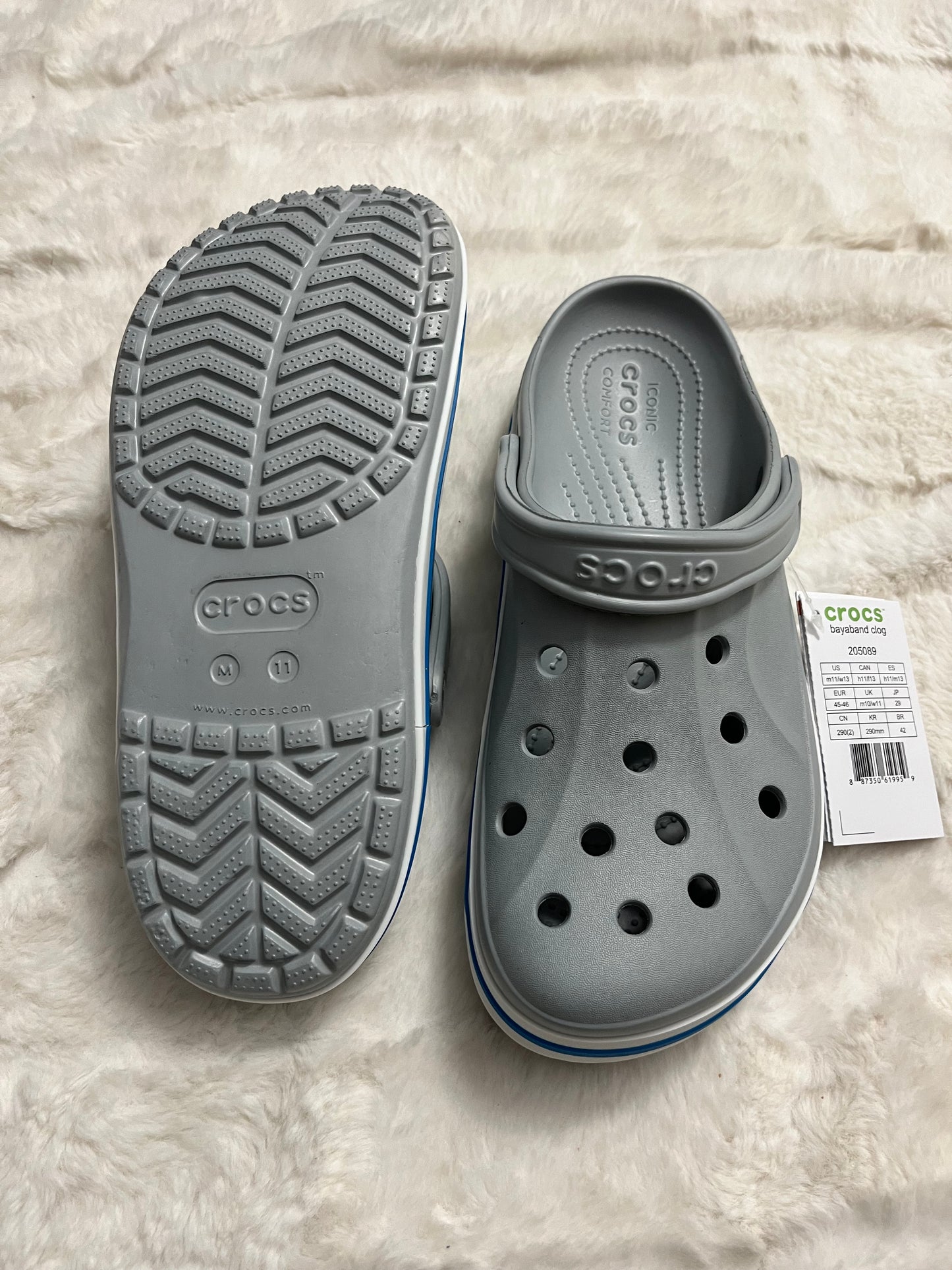 Gray Bayaband Crocs