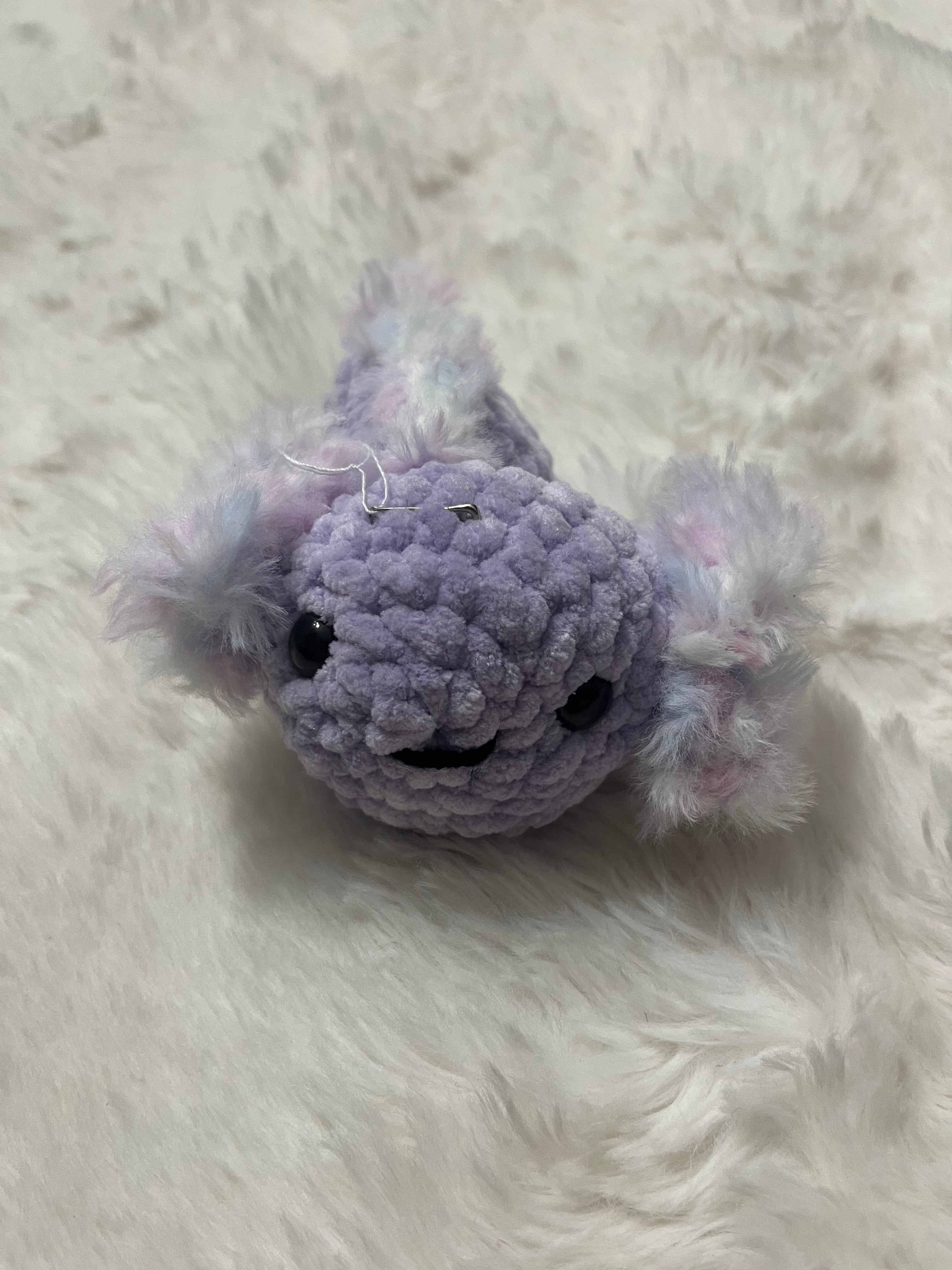Pixie the Purple Axolotl Crochet Plushie