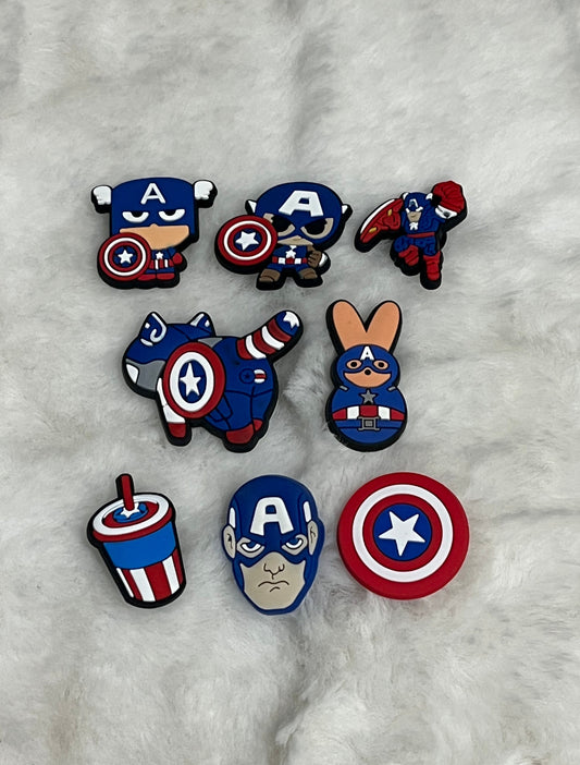 Captain America Shoe Charms