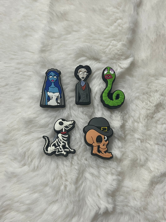 Corpse Bride Croc Charms