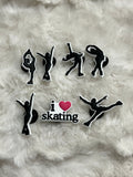 Figure Skating Croc Charms
