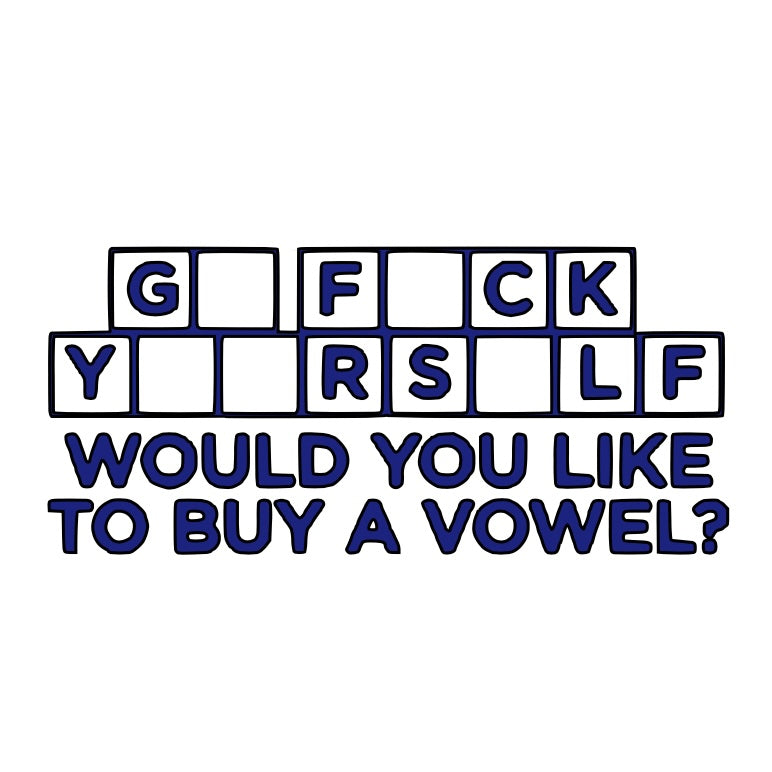 Buy a Vowel Car Decal