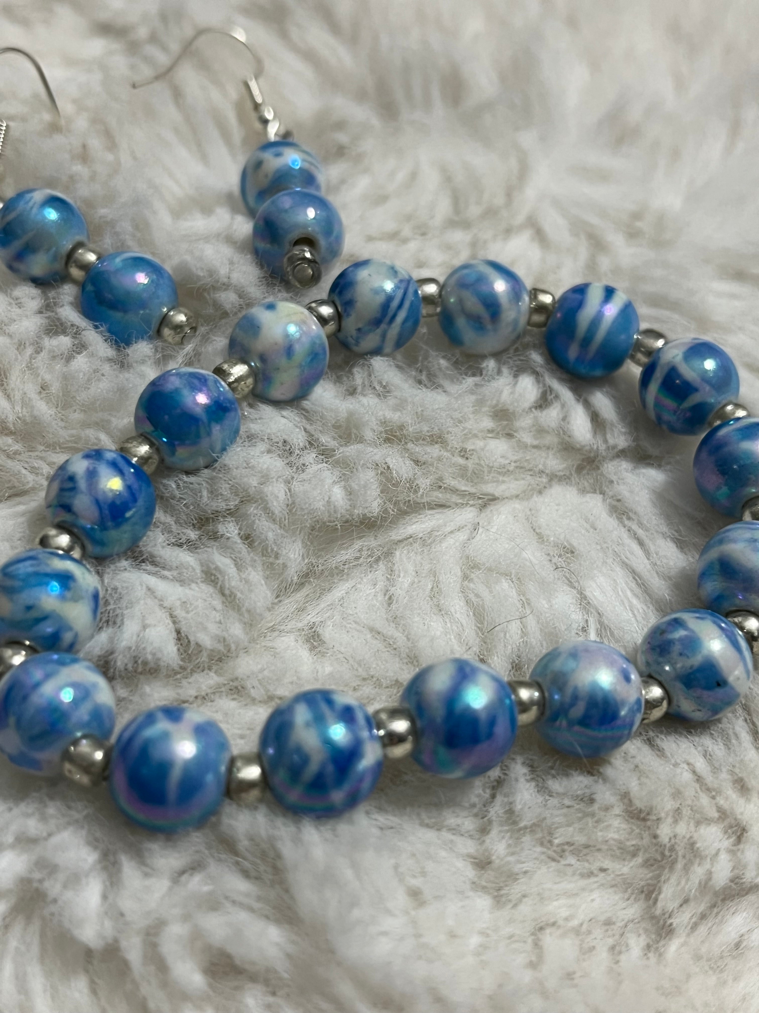 Ocean Marble Bracelet Set