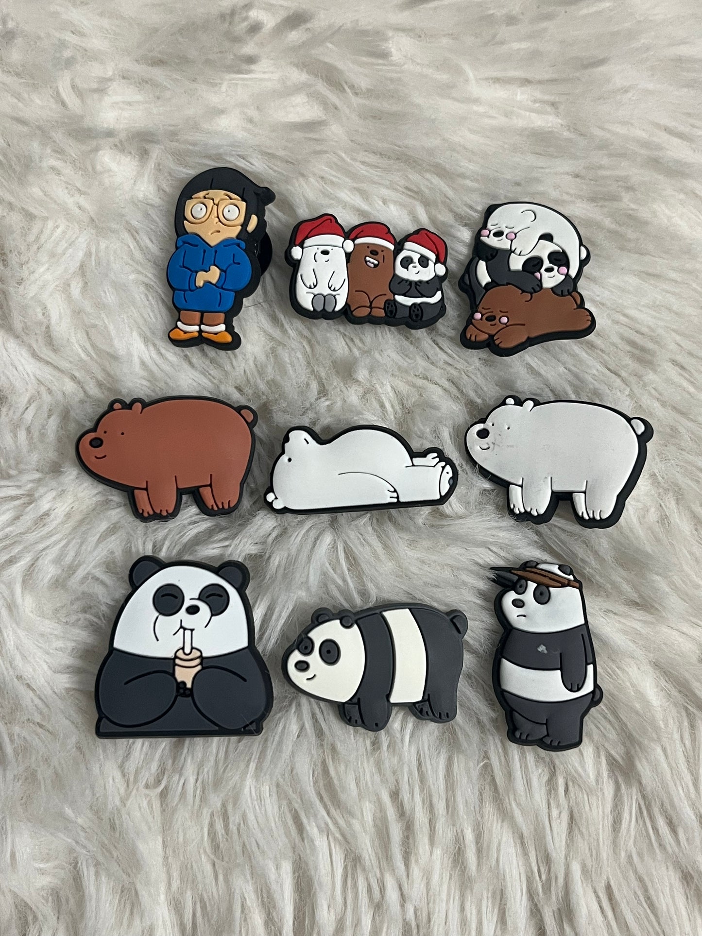 We Bare Bears Shoe Charms