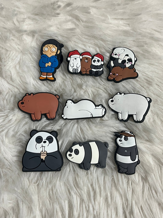 We Bare Bears Shoe Charms