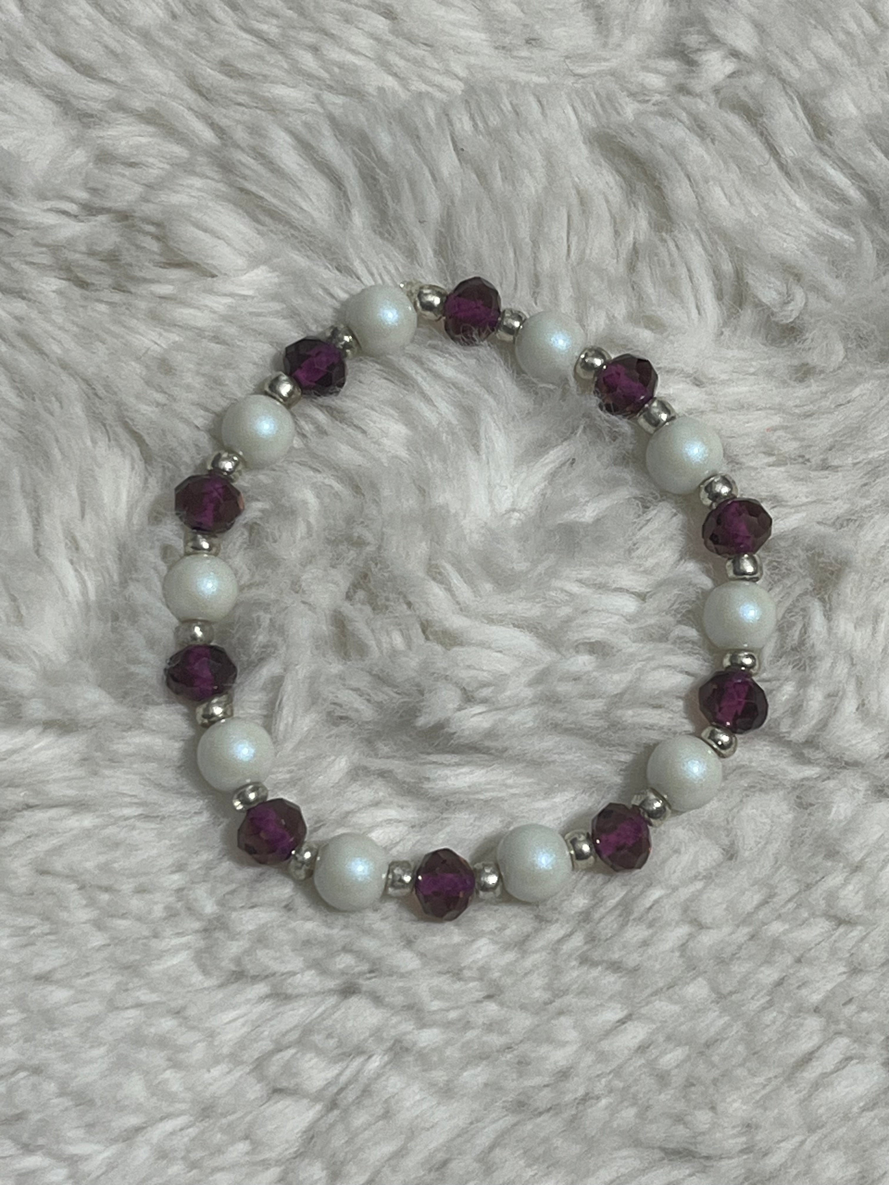 Plum Pearl Bracelet