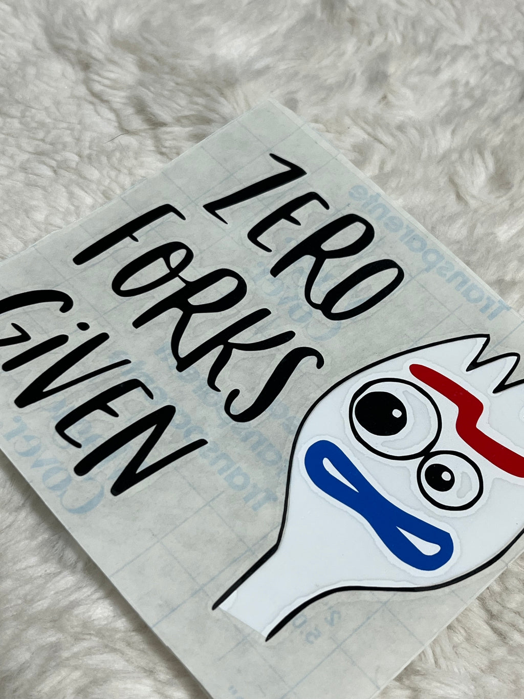 Zero Forks Given Car Decal