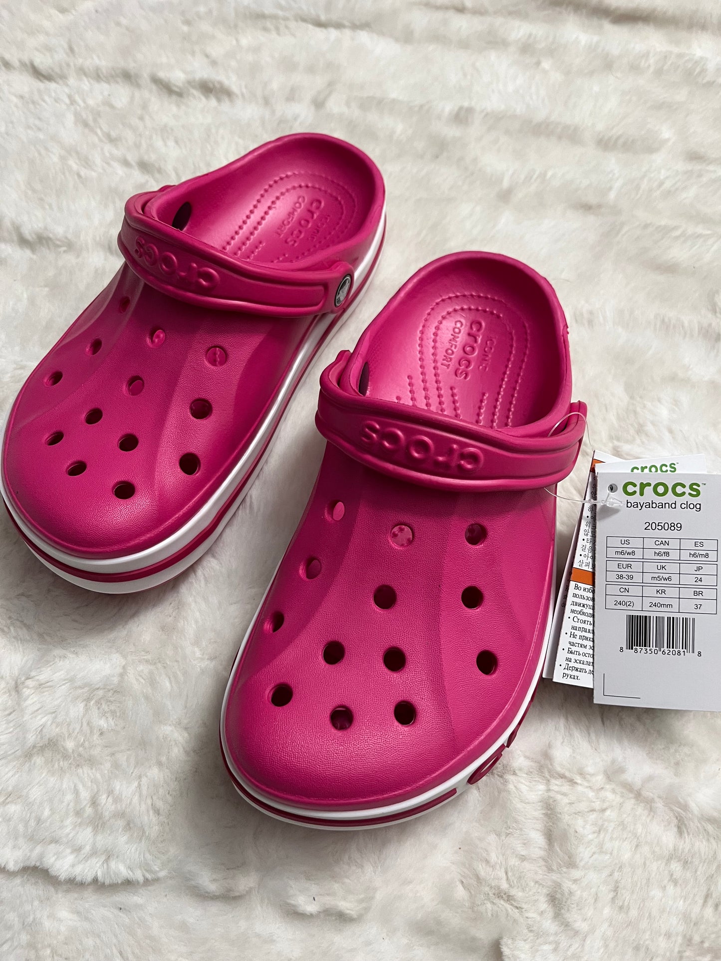 Pink Bayaband Crocs