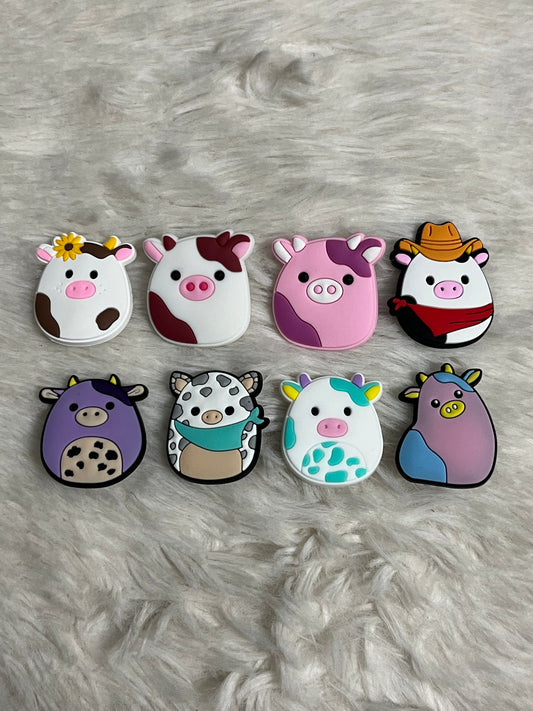 Squishmallow (Cow) Shoe Charms