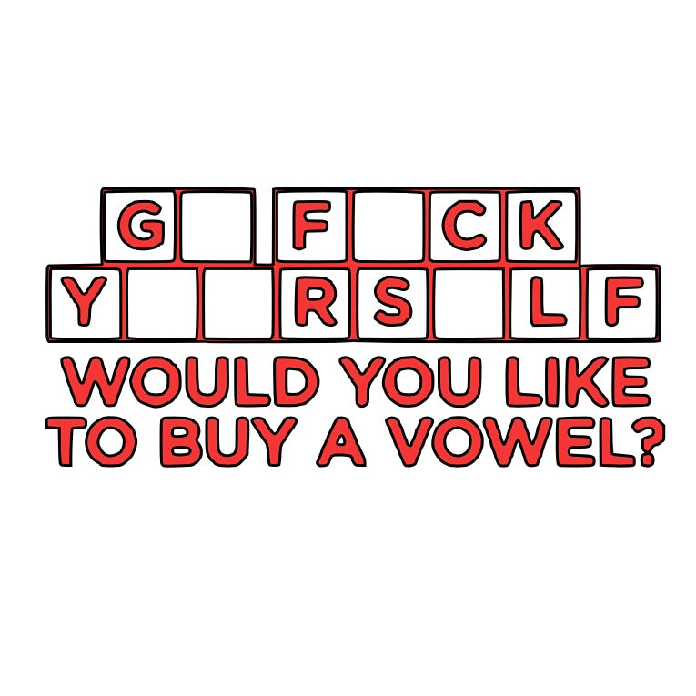 Buy a Vowel Car Decal