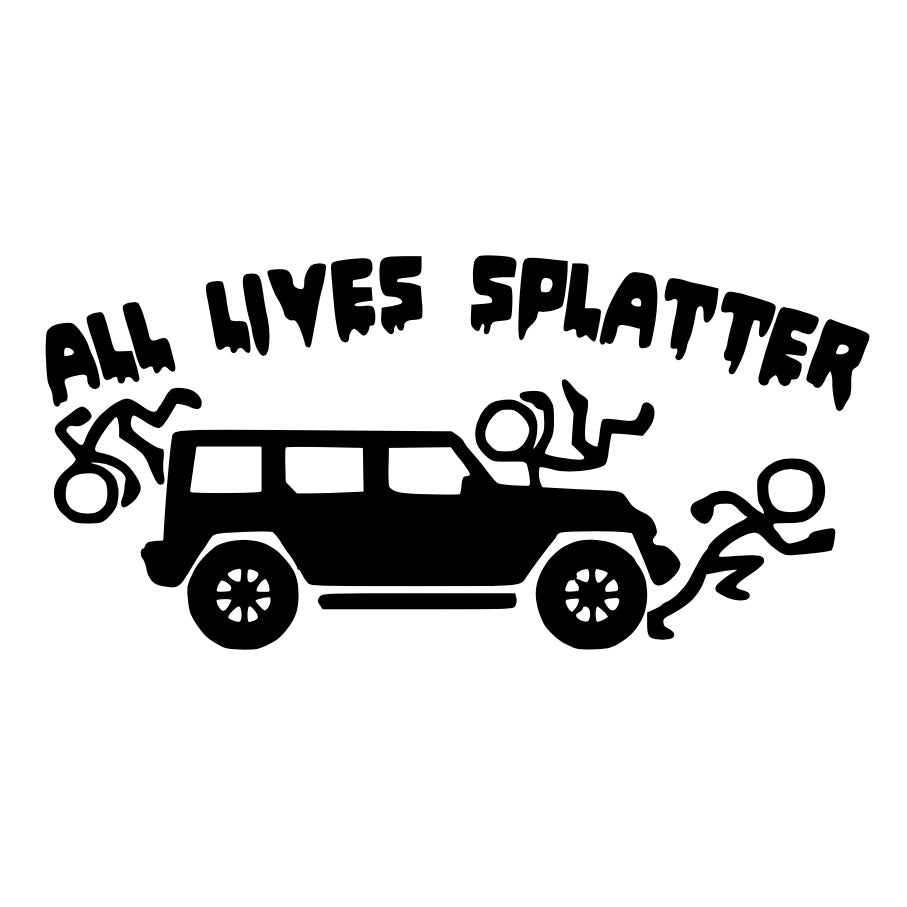 All Lives Splatter Car Decal