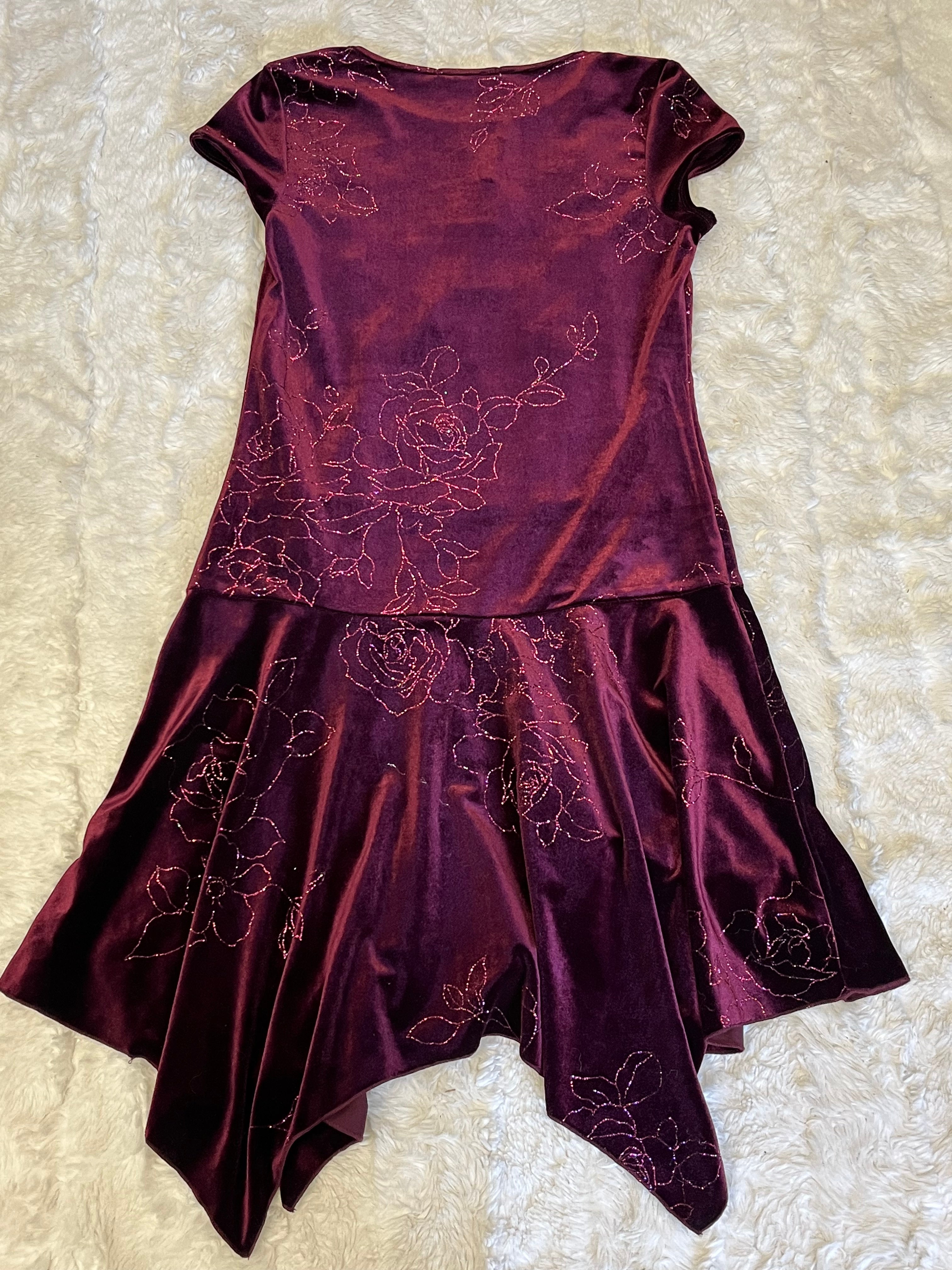 Deep Wine Velvet Dress