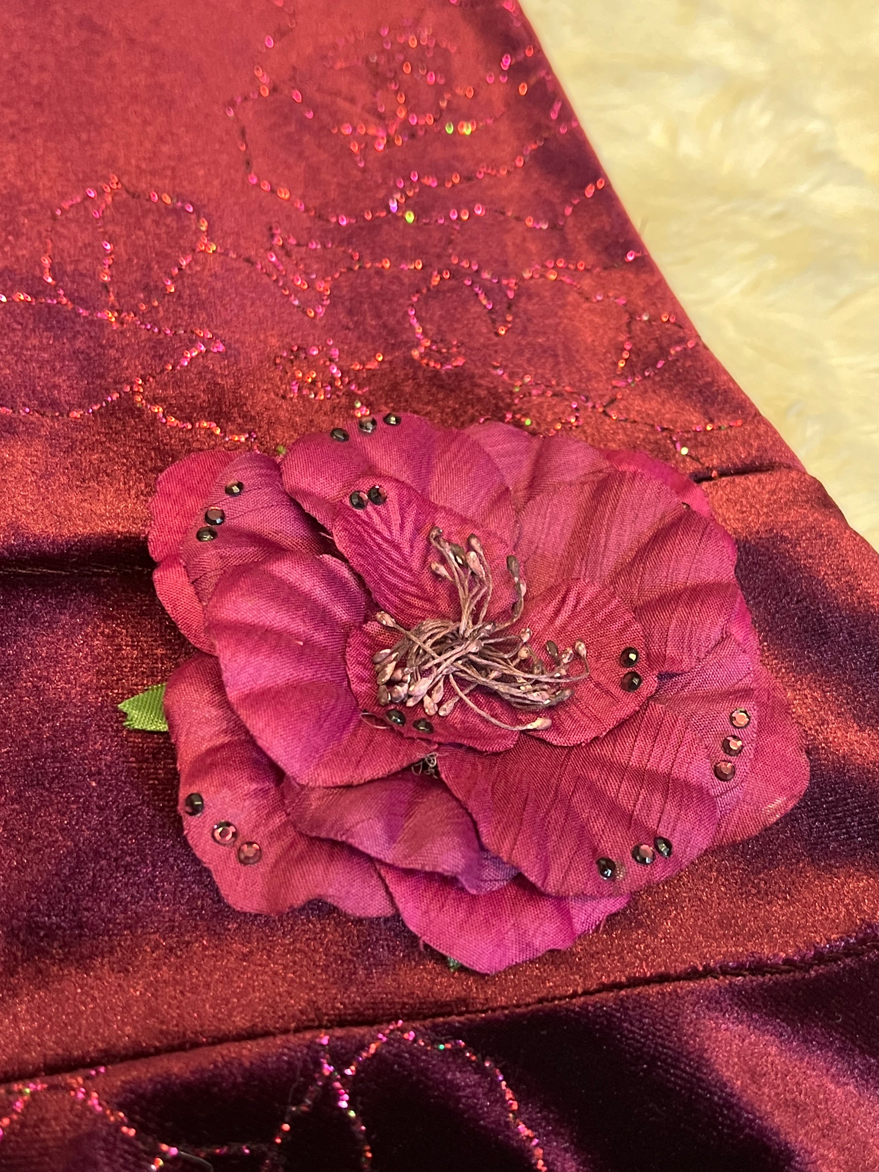 Deep Wine Velvet Dress