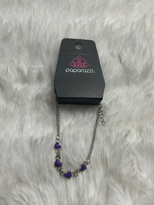 Amethyst Hearts Bracelet