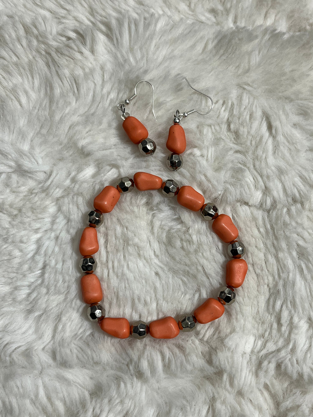 Coral Steel Bracelet Set
