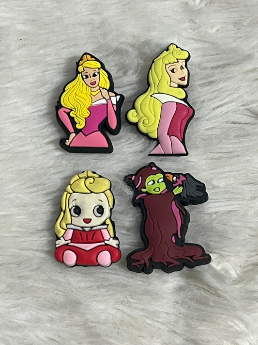 Sleeping Beauty Shoe Charms