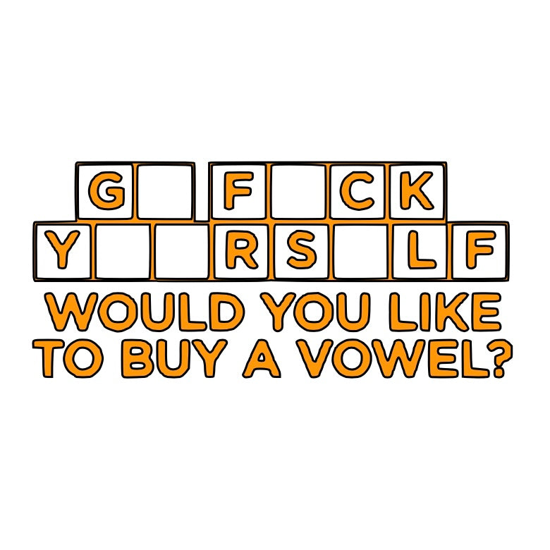 Buy a Vowel Car Decal