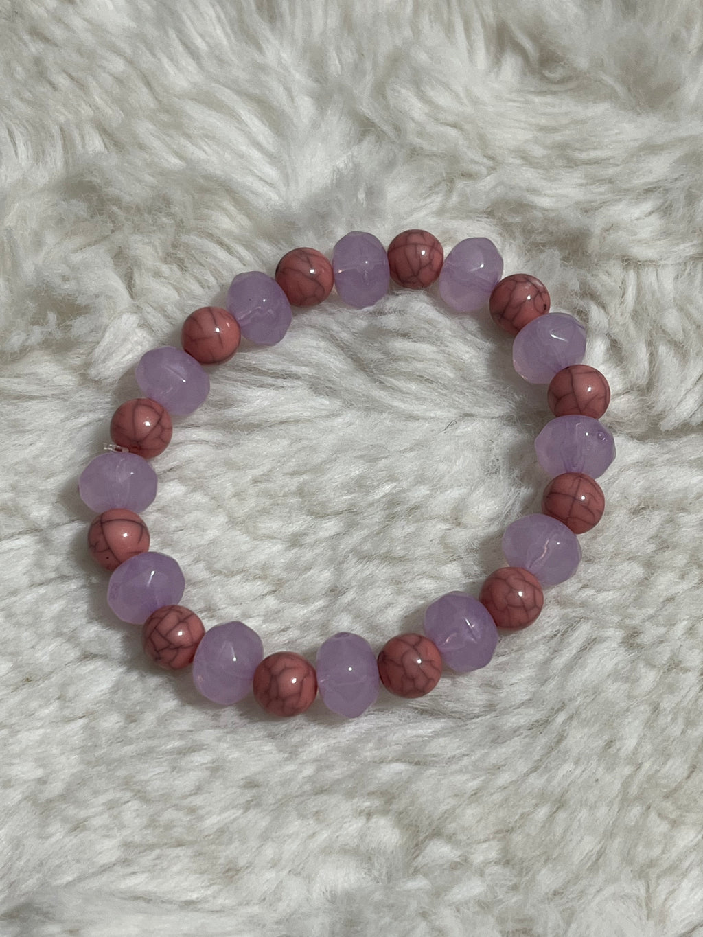 Lavender Rose Stone Bracelet