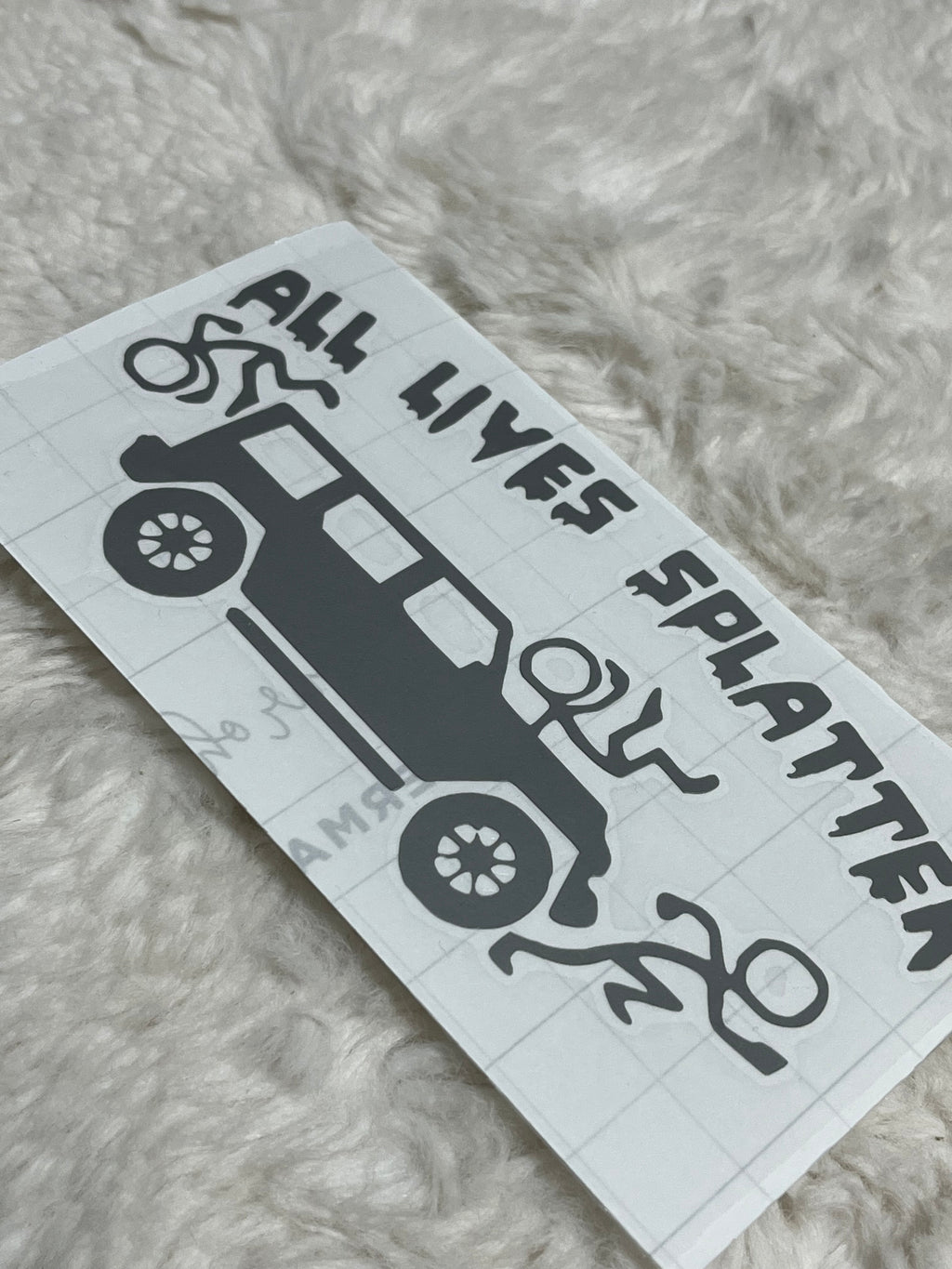 All Lives Splatter Car Decal