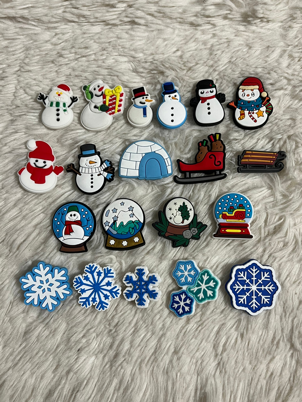 Christmas (Snow) Shoe Charms