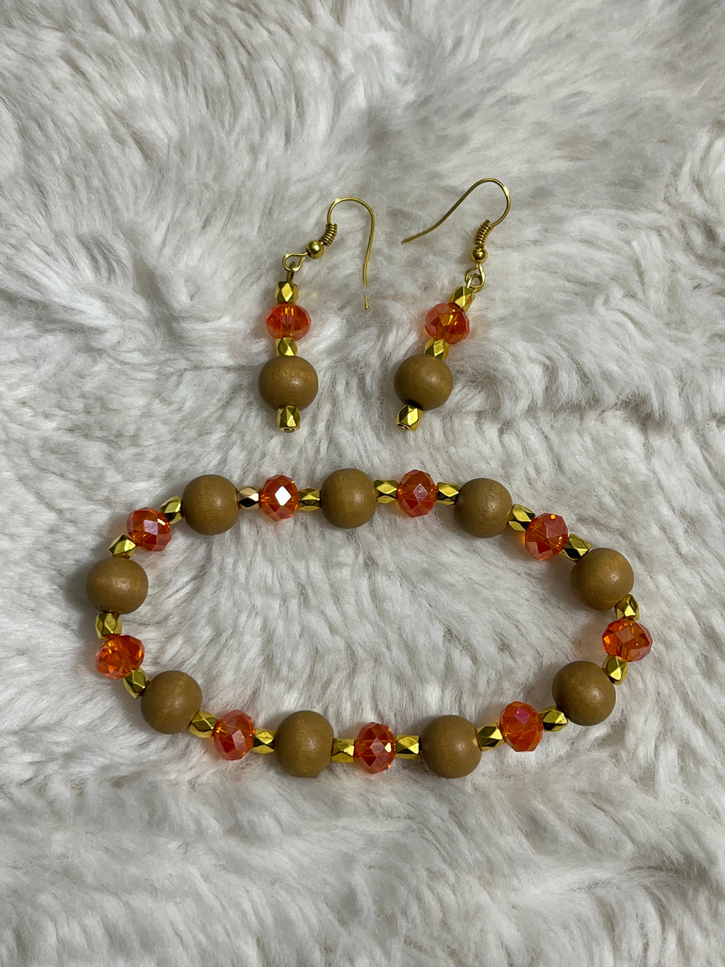 Amber Glowwood Sparkle Bracelet Set