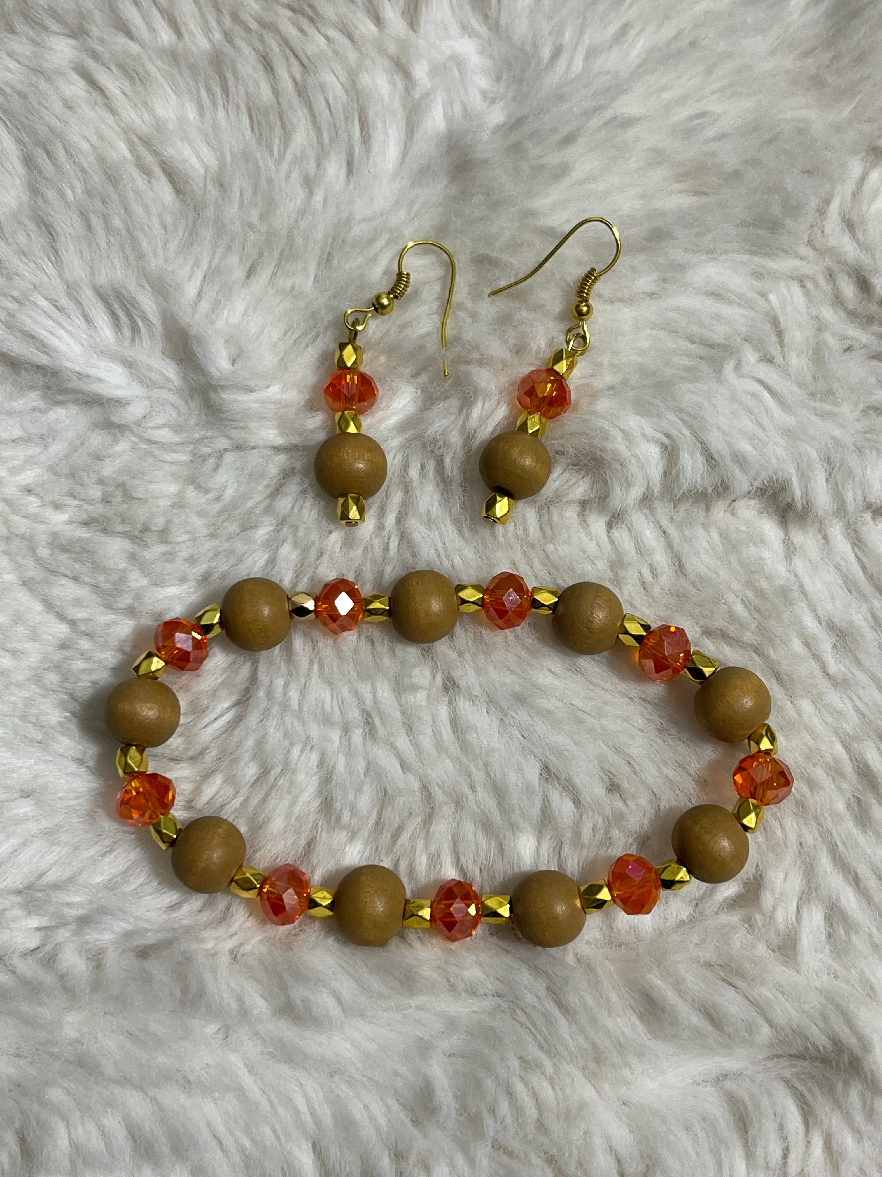 Amber Glowwood Sparkle Bracelet Set